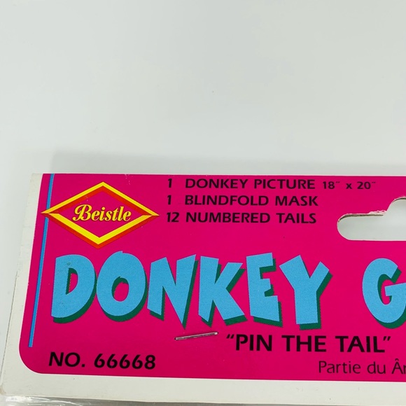 Vintage Beistle Pin The Tail On The Donkey Game 1976 NIP NOS - Picture 2 of 7